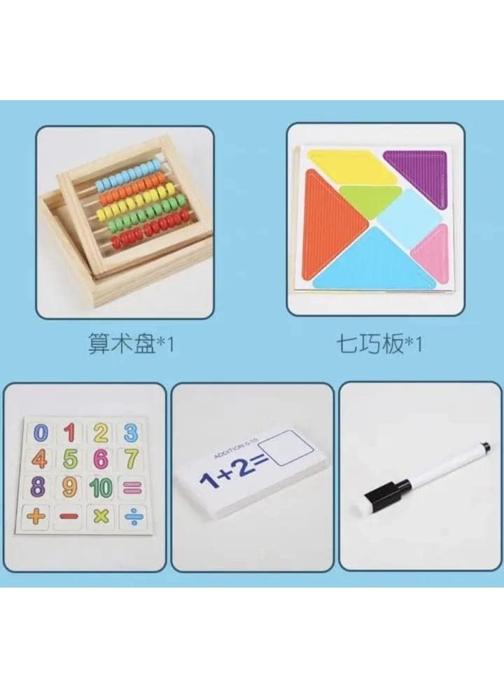 Abacus with cards and tangram - Image 3